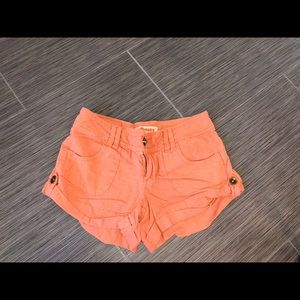 Coral colored shorts